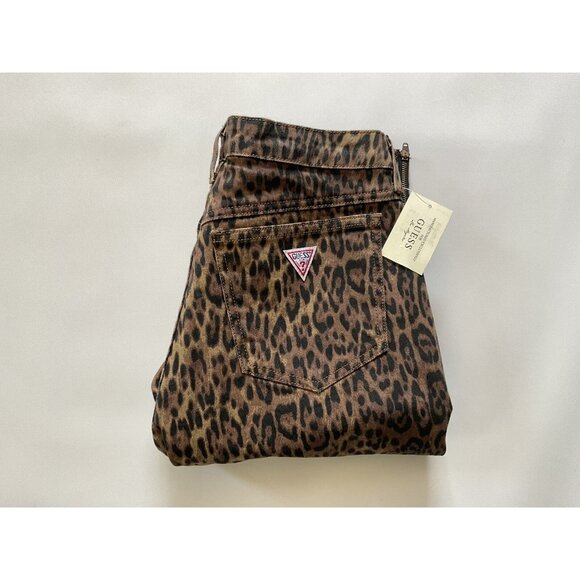 Guess Women’s Originals Leopard Print Button Fly Skinny Jeans High Rise Size 27 - Picture 4 of 12